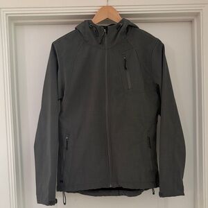 Double Diamond Men's Gray Hooded Jacket size Medium